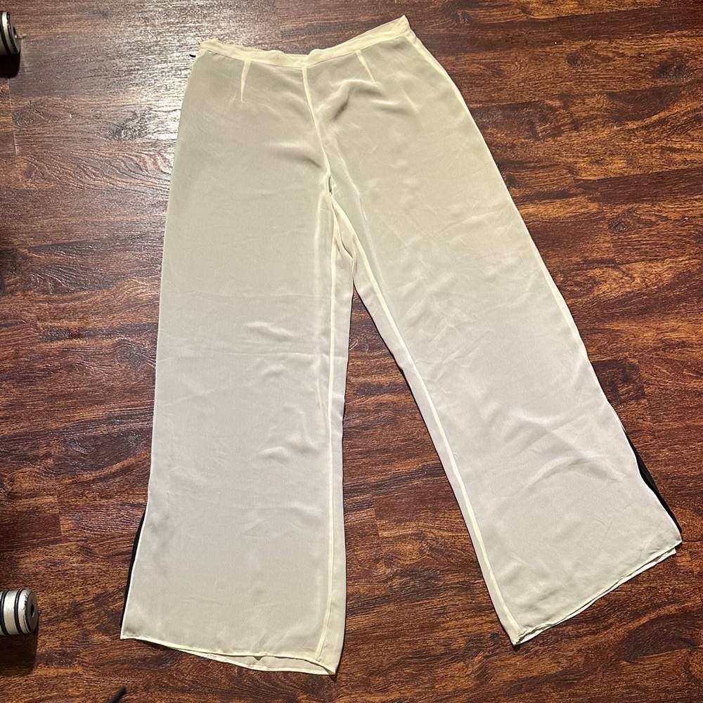 Chic Cream Wide-Leg Pants
